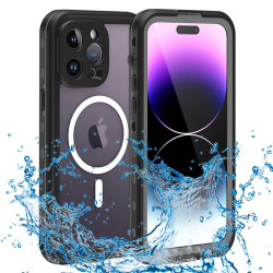 Coque étanche Shellbox Waterproof IP68 avec MagSafe pour Apple iPhone 14 Pro Max - Noir