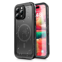 Coque étanche Shellbox Waterproof IP68 avec MagSafe pour Apple iPhone 16 Pro Max - Noir