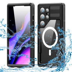 Coque étanche Shellbox Waterproof IP68 avec MagSafe pour Samsung Galaxy S24 Ultra - Noir