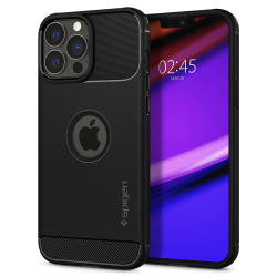 Coque arrière Spigen Rugged Armor pour Apple iPhone 13 Pro Max - Noir