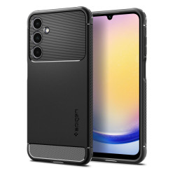 Coque arrière Spigen Rugged Armor pour Samsung Galaxy A25 - Noir