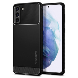 Coque arrière Spigen Rugged Armor pour Samsung Galaxy S21 - Noir