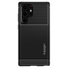 Coque arrière Spigen Rugged Armor pour Samsung Galaxy S22 Ultra - Noir 1