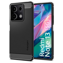 Coque arrière Spigen Rugged Armor pour Xiaomi Redmi Note 13 5G - Noir