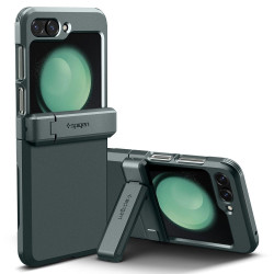 Coque arrière Spigen Tough Armor Pro pour Samsung Galaxy Z Flip 5 - Vert foncé