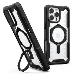 Coque arrière UAG Plasma XTE Kickstand avec MagSafe pour Apple iPhone 16 Pro Max - Transparent/Noir