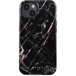 Coque arrière Burga Tough pour Apple iPhone 15 - Rose Gold Marble