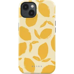 Coque arrière Burga Tough avec MagSafe pour Apple iPhone 15 - Lemon Tart