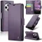 Coque portefeuille CASEME Litchi Texture pour Xiaomi Redmi 14C / Xiaomi Poco C75 - Violet