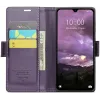 Coque portefeuille CASEME Litchi Texture pour Xiaomi Redmi 14C / Xiaomi Poco C75 - Violet 6