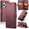 Coque portefeuille CASEME Litchi Texture pour Xiaomi Redmi 14C / Xiaomi Poco C75 - Rouge