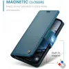 Coque portefeuille CASEME Litchi Texture pour Apple iPhone 17e/16e - Bleu 12