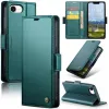 Coque portefeuille CASEME Litchi Texture pour Apple iPhone 17e/16e - Vert
