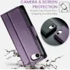 Coque portefeuille CASEME Litchi Texture pour Apple iPhone 17e/16e - Violet 10