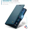 Coque portefeuille CASEME Litchi Texture pour Google Pixel 9a - Bleu 2