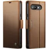 Coque portefeuille CASEME Litchi Texture pour Google Pixel 9a - Marron 5