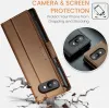 Coque portefeuille CASEME Litchi Texture pour Google Pixel 9a - Marron 10
