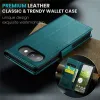 Coque portefeuille CASEME Litchi Texture pour Google Pixel 9a - Vert 11