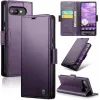 Coque portefeuille CASEME Litchi Texture pour Google Pixel 9a - Violet