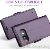 Coque portefeuille CASEME Litchi Texture pour Google Pixel 9a - Violet 3