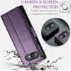 Coque portefeuille CASEME Litchi Texture pour Google Pixel 9a - Violet 10