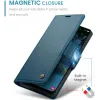 Coque portefeuille CASEME Litchi Texture pour Samsung Galaxy A36 - Bleu 10