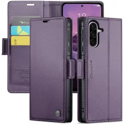 Coque portefeuille CASEME Litchi Texture pour Samsung Galaxy A36 - Violet