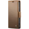 Coque portefeuille CASEME Litchi Texture pour Samsung Galaxy S25 - Marron 5