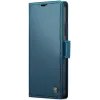 Coque portefeuille CASEME Litchi Texture pour Samsung Galaxy S25 Plus - Bleu 4