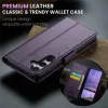 Coque portefeuille CASEME Litchi Texture pour Samsung Galaxy S25 Plus - Violet 3