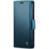 Coque portefeuille CASEME Litchi Texture pour Samsung Galaxy S25 Ultra - Bleu 5