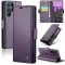 Coque portefeuille CASEME Litchi Texture pour Samsung Galaxy S25 Ultra - Violet