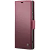 Coque portefeuille CASEME Litchi Texture pour Samsung Galaxy S25 Ultra - Rouge 5