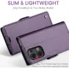 Coque portefeuille CASEME Litchi Texture pour Oppo Reno13 - Violet 3