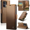 Coque portefeuille CASEME Litchi Texture pour Oppo Reno13 Pro - Marron