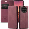 Coque portefeuille CASEME Retro Texture pour OnePlus 13 - Bordeaux 5