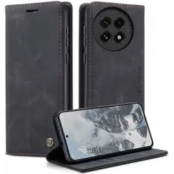 Coque portefeuille CASEME Retro Texture pour OnePlus 13 - Noir