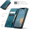 Coque portefeuille CASEME Retro Texture pour Apple iPhone 17e/16e - Bleu 2