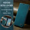 Coque portefeuille CASEME Retro Texture pour Apple iPhone 17e/16e - Bleu 8