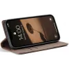 Coque portefeuille CASEME Retro Texture pour Apple iPhone 17e/16e - Marron foncé 7