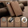 Coque portefeuille CASEME Retro Texture pour Apple iPhone 17e/16e - Marron clair 4