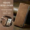 Coque portefeuille CASEME Retro Texture pour Apple iPhone 17e/16e - Marron clair 8