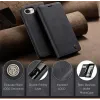 Coque portefeuille CASEME Retro Texture pour Apple iPhone 17e/16e - Noir 4