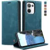 Coque portefeuille CASEME Retro Texture pour Oppo Reno13 - Bleu