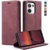 Coque portefeuille CASEME Retro Texture pour Oppo Reno13 - Bordeaux