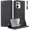 Coque portefeuille CASEME Retro Texture pour Oppo Reno13 - Noir
