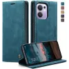 Coque portefeuille CASEME Retro Texture pour Oppo Reno13 F 4G/5G / Reno13 FS 5G - Bleu