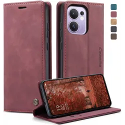Coque portefeuille CASEME Retro Texture pour Oppo Reno13 F 4G/5G / Reno13 FS 5G - Bordeaux