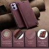 Coque portefeuille CASEME Retro Texture pour Oppo Reno13 F 4G/5G / Reno13 FS 5G - Bordeaux 5