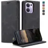 Coque portefeuille CASEME Retro Texture pour Oppo Reno13 F 4G/5G / Reno13 FS 5G - Noir